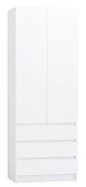 Шкаф распашной Акация 2-дверный № 2, 0.8 м (белый древесный) Белый