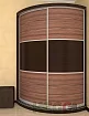 Радиусный шкаф-купе Мебелеф-14