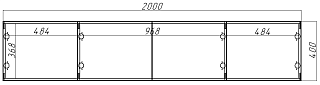 Антресоль Бастион к шкафу 2.0 м белый древесный 