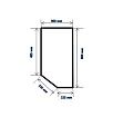 Столешница 26 мм Черный мрамор 0.36 м (правая), Черный