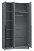 Шкаф трёхстворчатый Бастион 1.5 м № 1 (графит) Серый