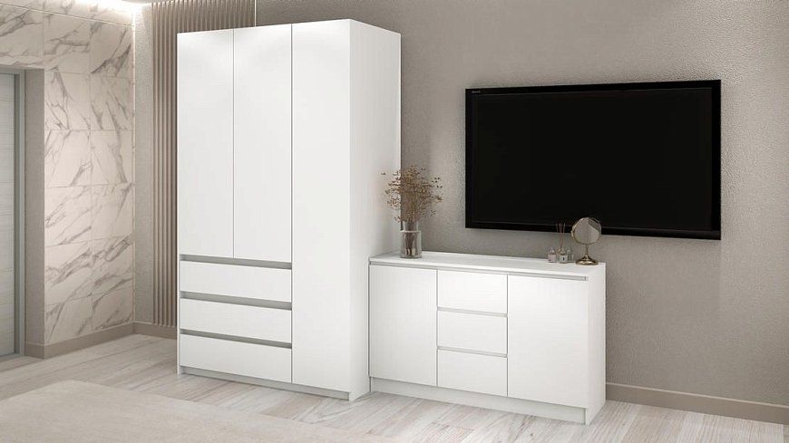 Комплект в гостиную Акация 2.5 м, Белый