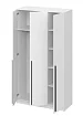 Шкаф распашной трёхстворчатый Берген (Лорена) ШК-1200 с зеркалом (белое дерево), Белый