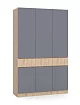 Шкаф в детскую Бас Град ШК-1500 (дуб крафт золотой/серый графит), Серый