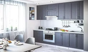 Кухня Сканди-03 Графит Софтвуд/Белый Серый 