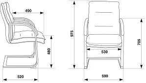Кресло Бюрократ T-9927 SL-LOW-V дизайн 2 Коричневый 