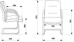 Кресло Бюрократ T-9927 SL-LOW-V дизайн 1