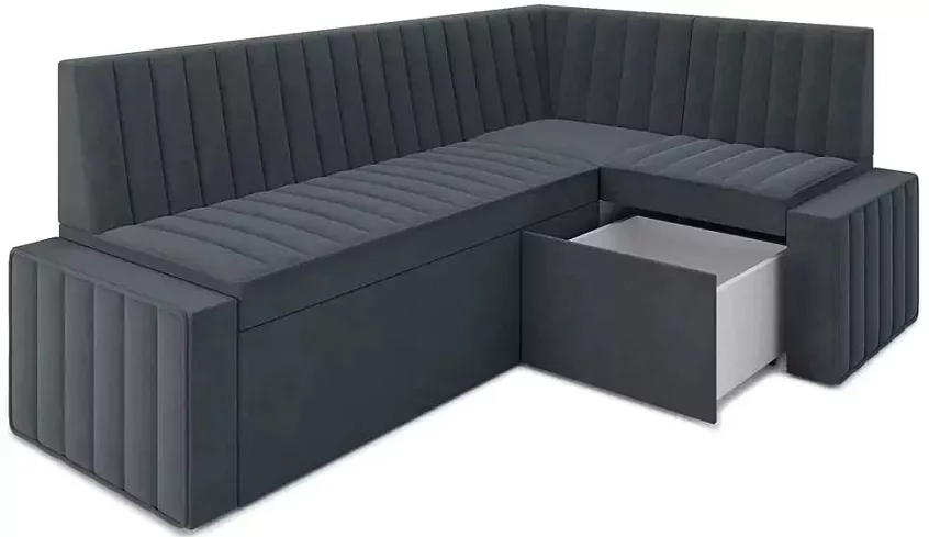 Диван угловой кухонный Вермут, Серый
