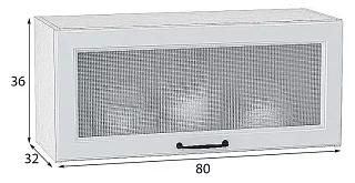 Шкаф верхний горизонтальный остекленный Ницца 800
