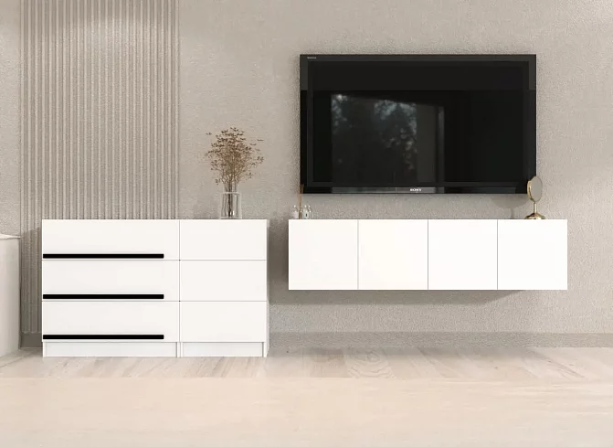 Комплект в гостиную Бастион 2.9 м, Белый