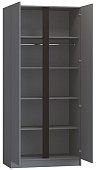 Шкаф распашной Корд 2-дверный 1.0 м, графит Серый
