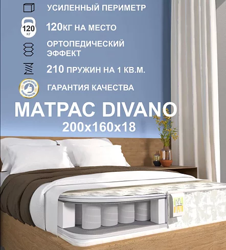 Матрас Дивано НПБ 160, Белый