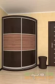 Радиусный шкаф-купе Мебелеф-4 Коричневый