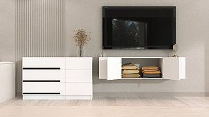 Комплект в гостиную Бастион 2.9 м Белый