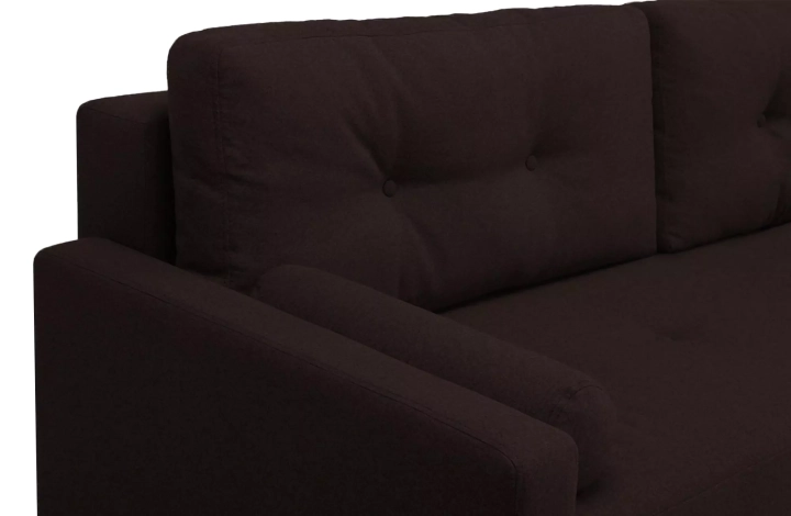 Прямой диван Белфаст коричневый подушка