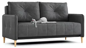 Прямой диван Маркус Еврокнижка Серый 