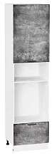 Шкаф пенал с 1-ой дверцей и ящиком под технику Флэт 2340 Temple Stone 2S/Белый 