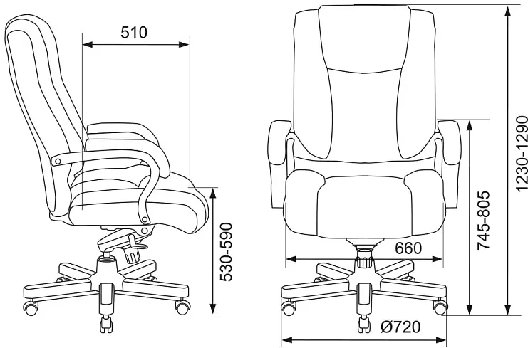 Кресло руководителя Бюрократ T-9925 Walnut дизайн 1, Черный