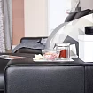 Кожаный угловой диван с оттоманкой Кивик, Черный