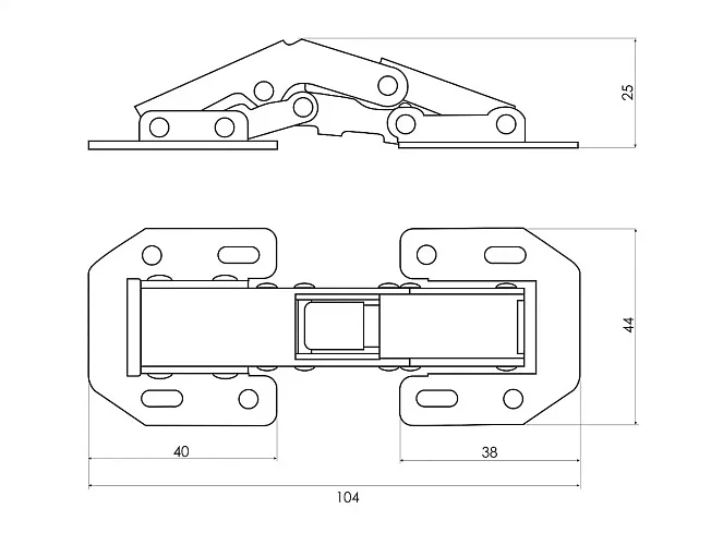 Петли поршневая быстрого монтажа (угол откр. 180°), Серый