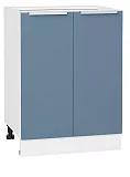 Шкаф нижний с 2-мя дверцами Фьюжн 600 Silky Blue/Белый