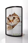 Радиусный шкаф-купе Мебелеф-3 Коричневый 