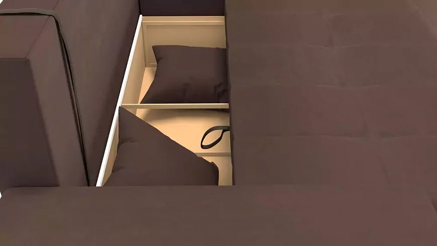 Угловой диван Нордвикс, Коричневый