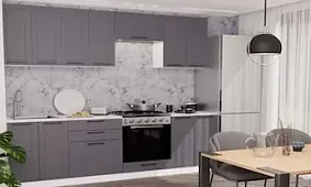 Модульная кухня Кёльн 2.4м (софт маренго) Серый 