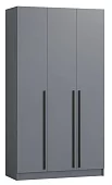 Шкаф трёхстворчатый Бастион 1.5 м № 1 (графит) Серый