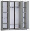 Шкаф распашной Корд 4-дверный 2.0 м, серая гавань, Серый