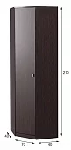 Шкаф угловой Комфорт BMS Коричневый 