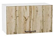 Шкаф верхний горизонтальный Флэт 600 Wotan Oak 2S/Белый