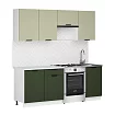 Модульная кухня Норд 2.1м (софт хаки/софт пихтовый зеленый), Зеленый