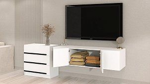 Комплект в гостиную Бастион 2.4 м Белый 
