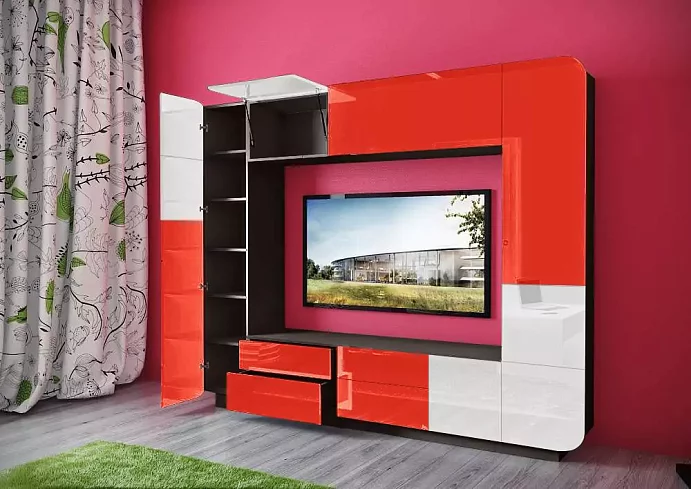 Стенка Мебелеф-6, Красный