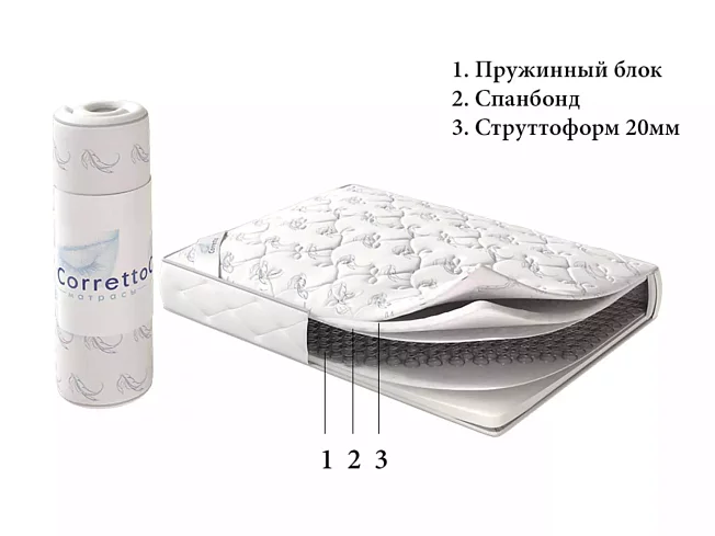 Матрас Ролл Дуббле Фибер, Белый